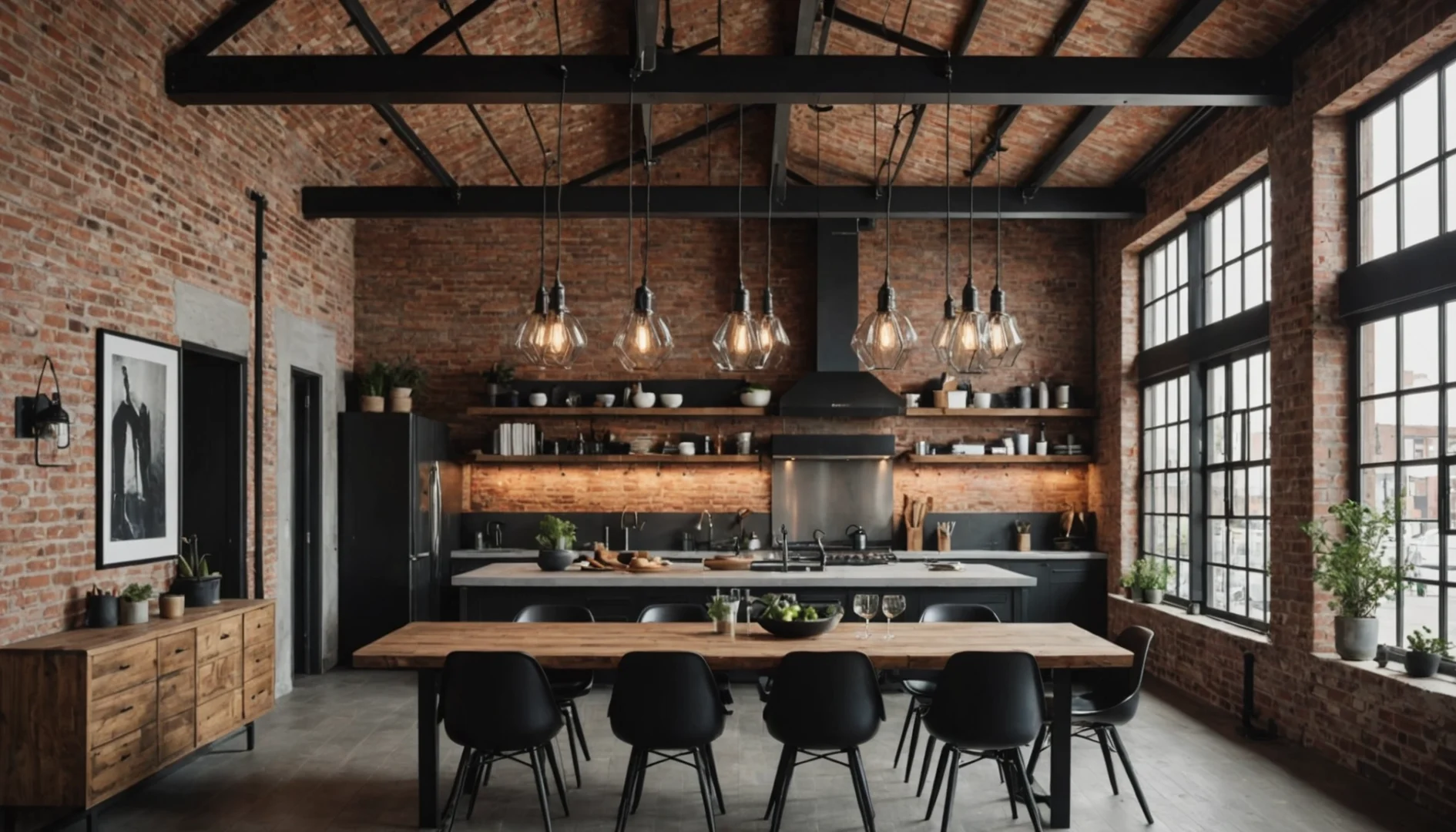 suspension industrielle esprit loft