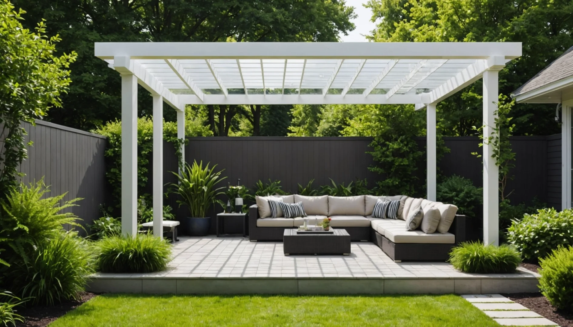 pergola toit polycarbonate