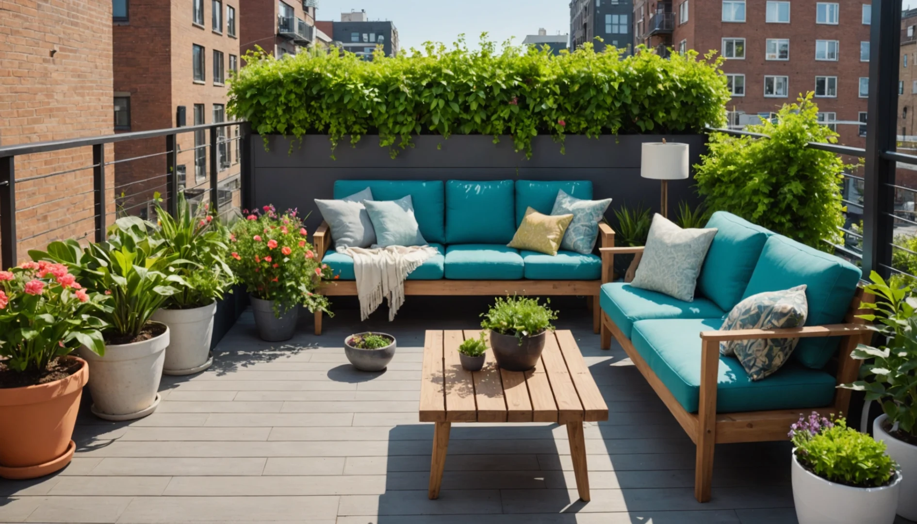 balcon sur le toit