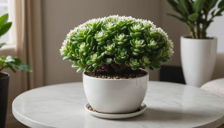 arbre de jade fleuri
