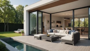 veranda avec mur plein