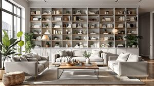 amenagement salon bibliotheque