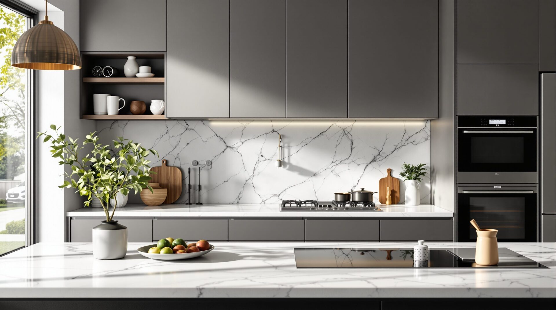 niche dans cuisine moderne