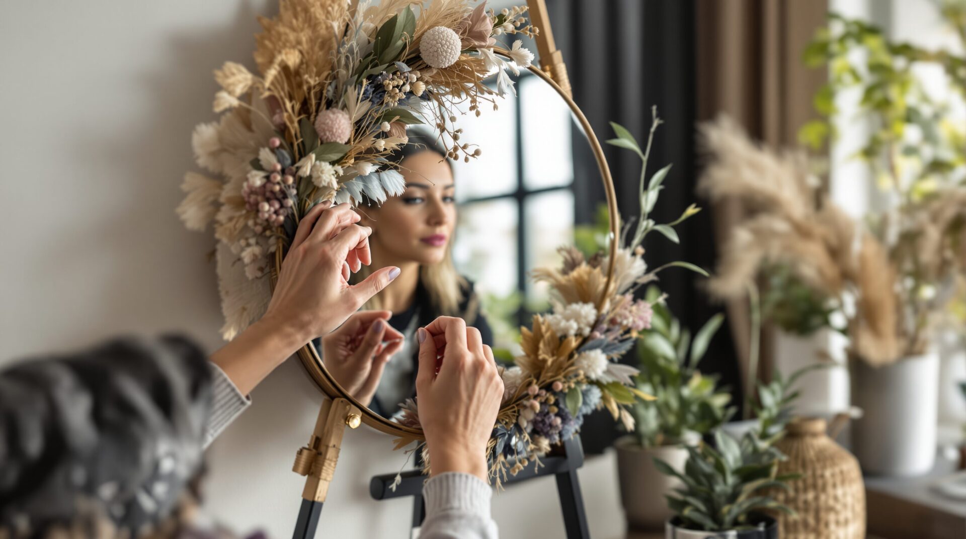 customiser un miroir rond