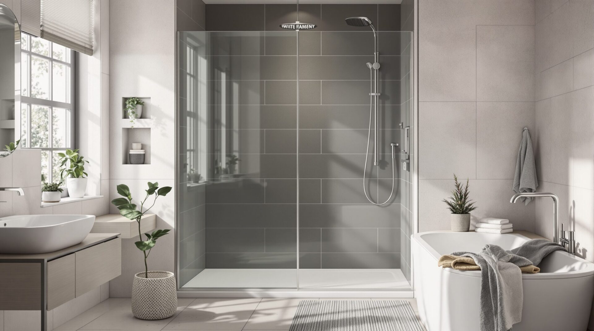 salle de bain baignoire douche italienne