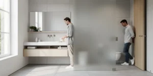 separer toilettes salle de bain