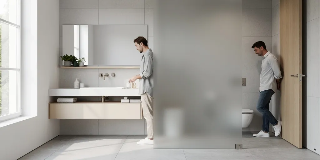 separer toilettes salle de bain