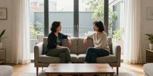 canapé devant porte fenêtre