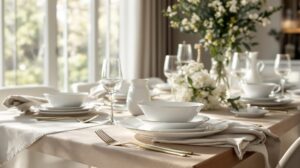 Des assiettes élégantes pour un repas réussi