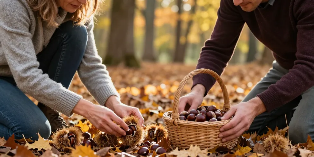 cueillir des chataignes