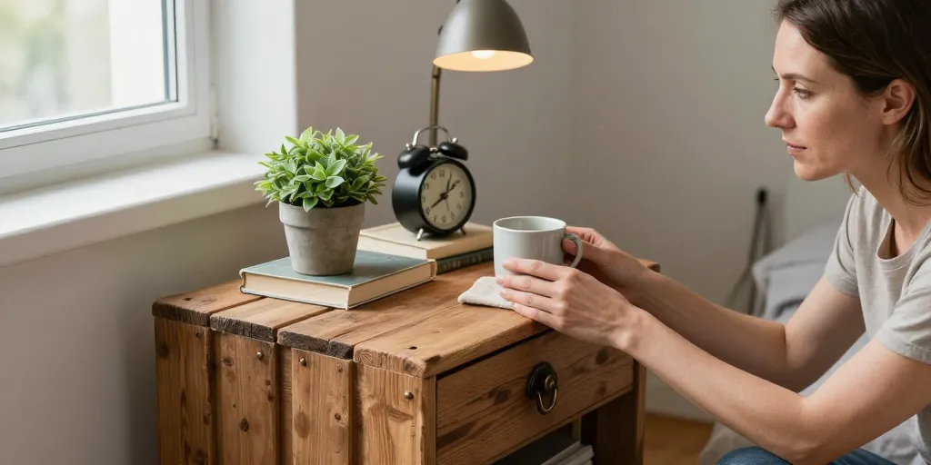 idée table de chevet récup