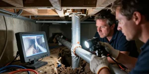 canalisation cassée sous la maison