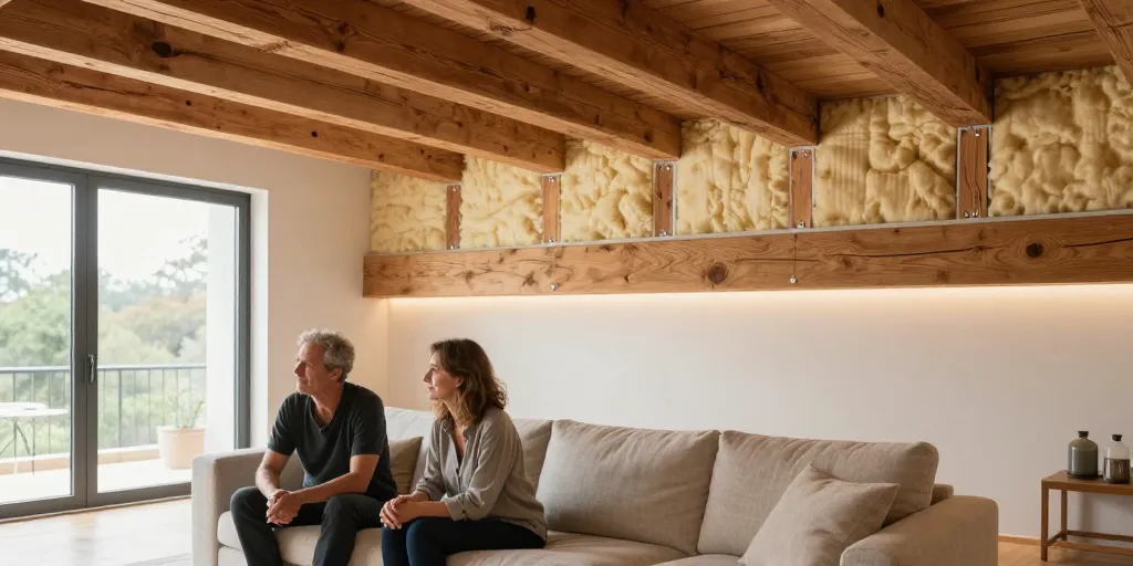 charpente apparente salon