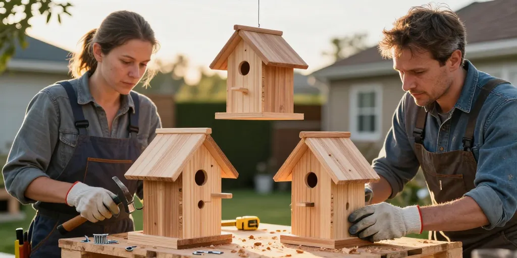 nichoirs fabriquer mangeoire oiseaux palette