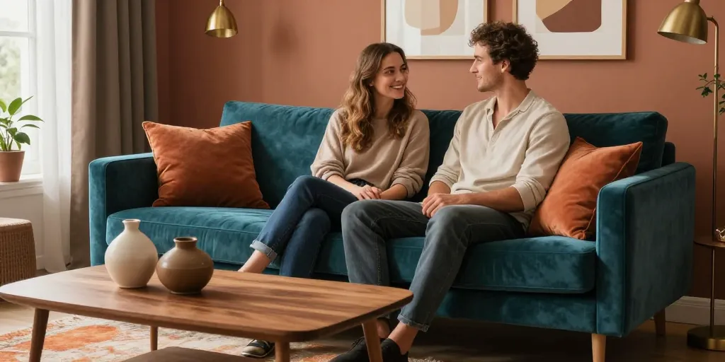 couleur qui va avec le bleu canard