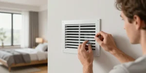 grille d'aération chambre