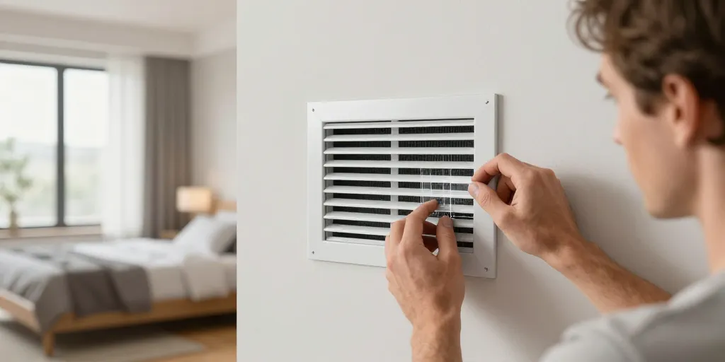 grille d'aération chambre