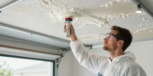 mousse polyuréthane projetée plafond