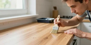 peindre plan de travail en bois