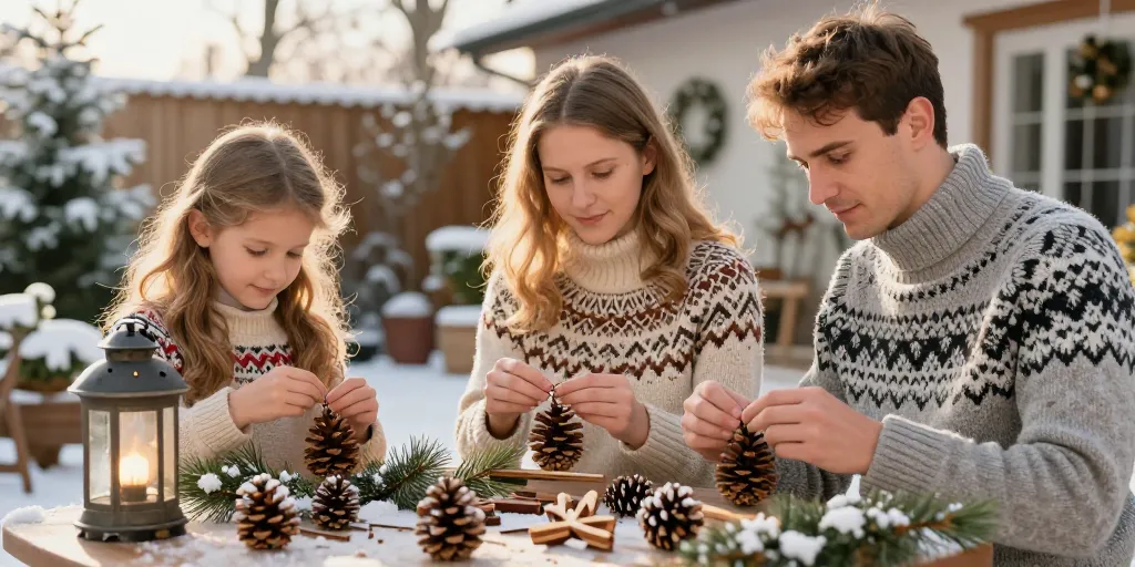 deco de noel exterieur fait main