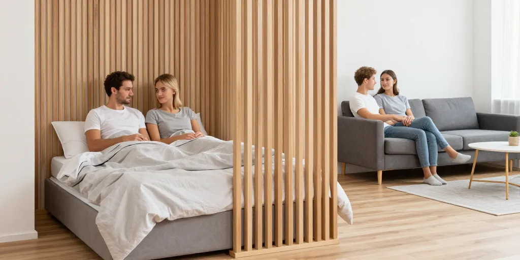petit espace chambre salon