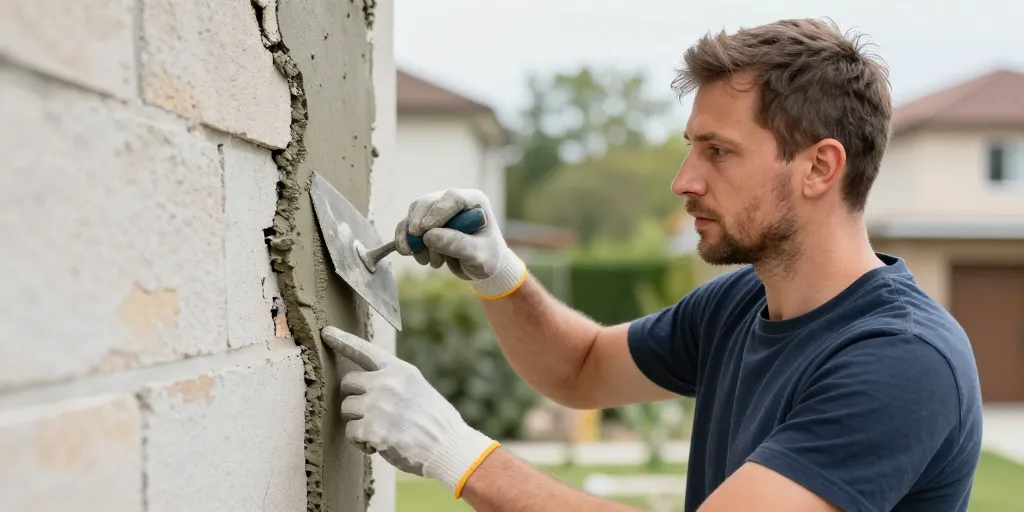 reparer mur exterieur cassé
