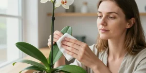 avec quoi nettoyer les feuilles d'orchidées