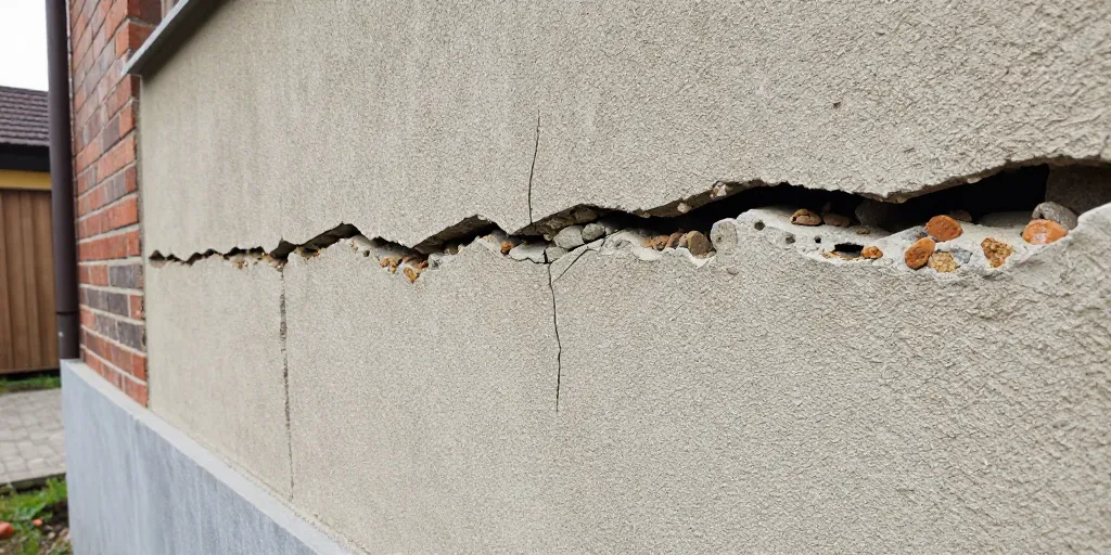 fissure horizontale mur extérieur maison
